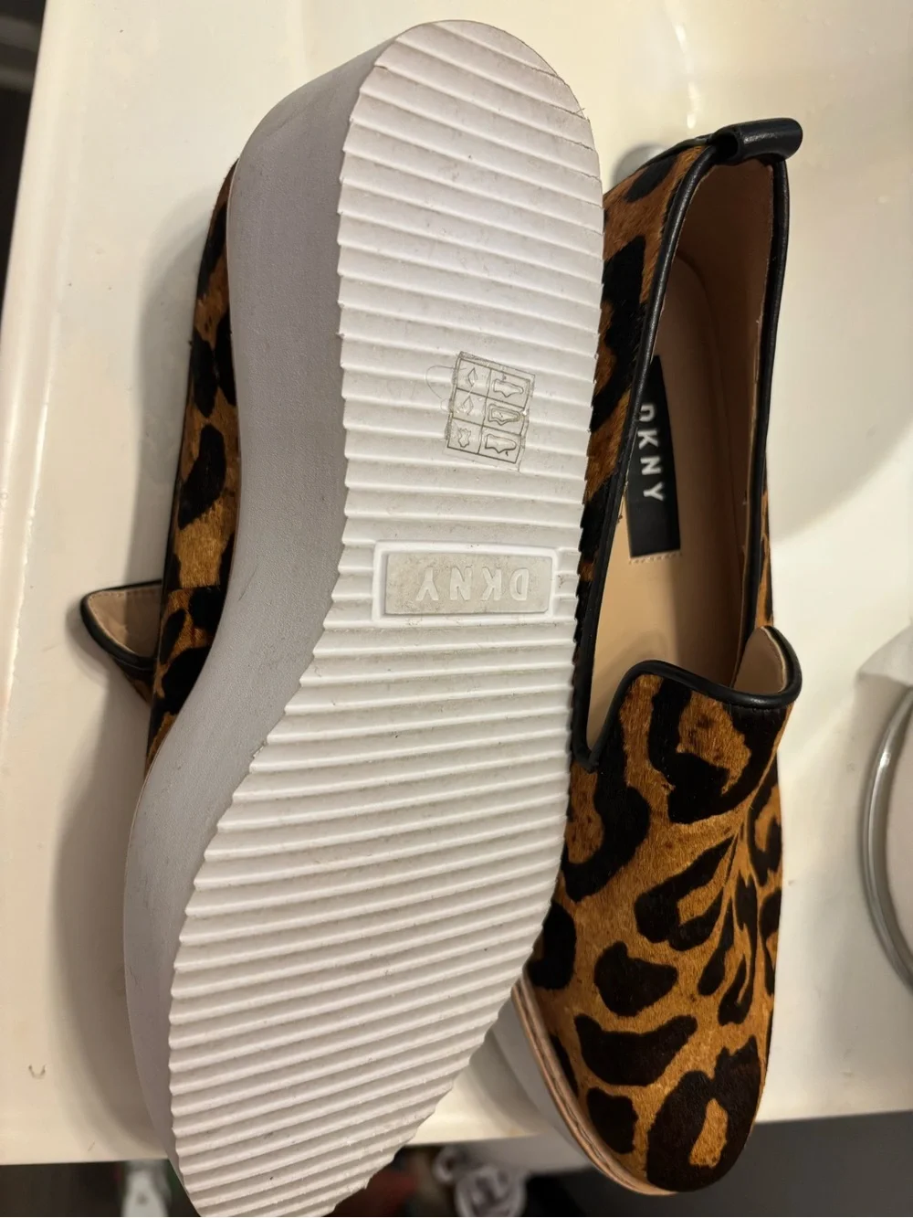 Leopard Print Slip-On Platform Sneakers - Women DKNY…Western or Bohemian…